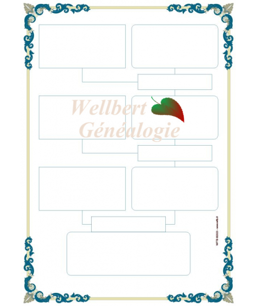 Free printable blank family tree template - Cognatic 4 generations