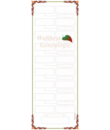 Printable 10 generation family tree template - Cognatic tree chart