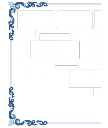 GRATUIT - Modèle arbre généalogique vierge à imprimer - Classique 4 générations