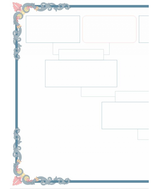 GRATUIT - Modèle arbre généalogique vierge à imprimer - Classique 4 générations