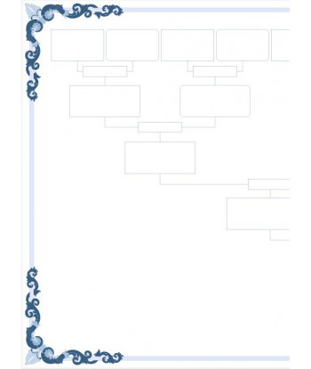 Printable 6 generation family tree template - Classic tree chart
