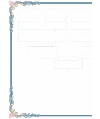 Printable 7 generation family tree template - Classic tree chart