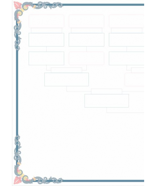 Printable 7 generation family tree template - Classic tree chart