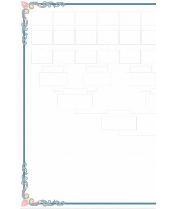 Printable 8 generation family tree template - Classic tree chart