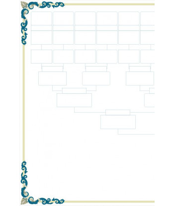 Printable 8 generation family tree template - Classic tree chart
