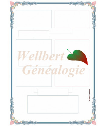 Free printable blank family tree template - Agnatic 4 generations