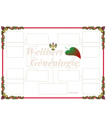 Free printable blank family tree template - Bowtie 4 generations